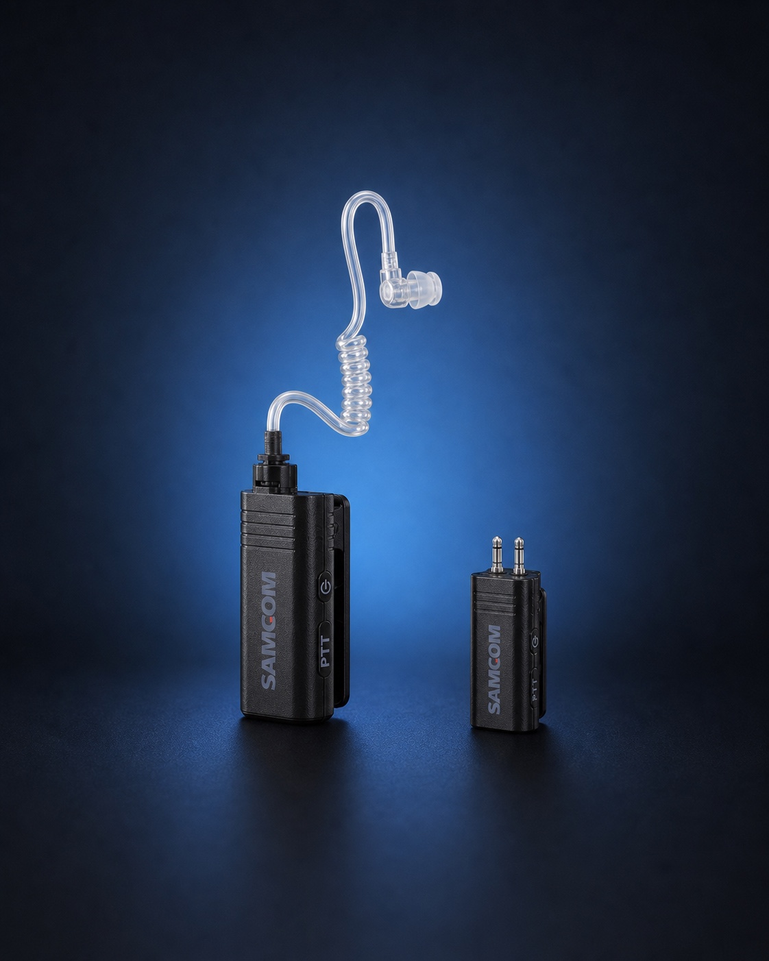 Wireless headset with clear acoustic tube